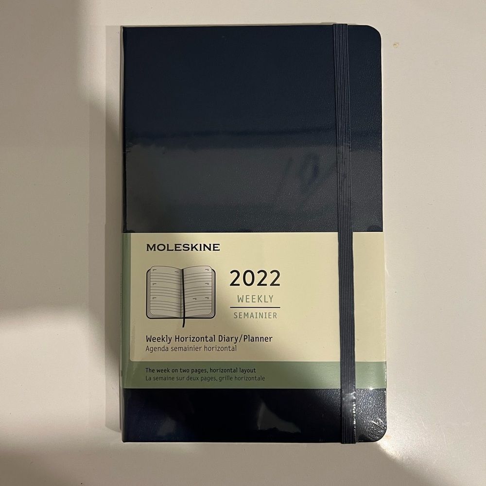 5x8” Navy Moleskine Weekly Horizontal Diary/Planner
